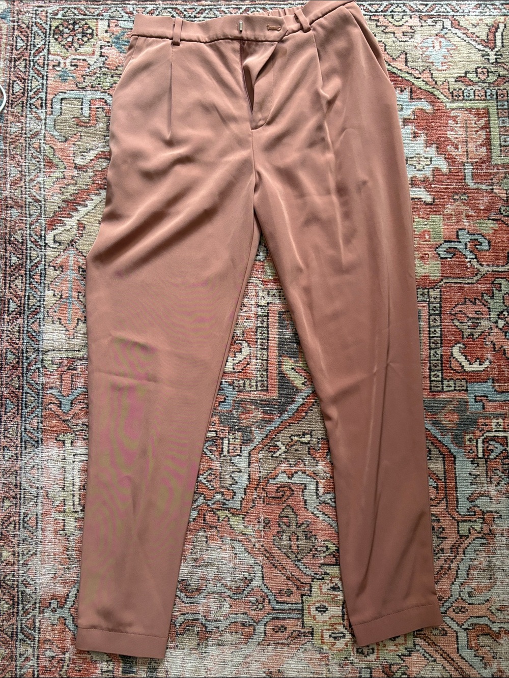 Uniqlo women’s Tailored Casual Pants in Dusty Rose